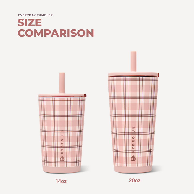 Everyday Tumbler 14oz - Pillow Talk Plaid