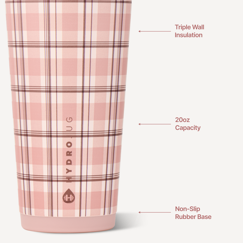 Everyday Tumbler 20oz - Pillow Talk Plaid