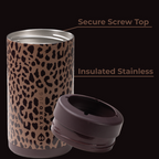 Can Cooler 16oz - Brown Leopard